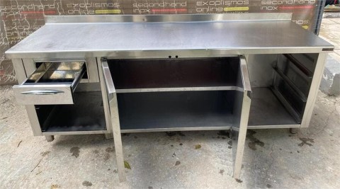 Πόστο Καφέ Ανοξείδωτο 225x70x87 Με Συρτάρι & Αποθηκευτικό Χώρο Μεταχειρισμένο